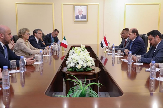 وزير خارجية اليمن يجري مباحثات مع مسؤولة في مجلس الشيوخ الايطالي