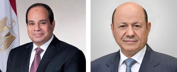 العليمي يهنئ السيسي بذكرى ثورة يوليو ويذكّر بموقف مصر المحوري في دعم اليمن 