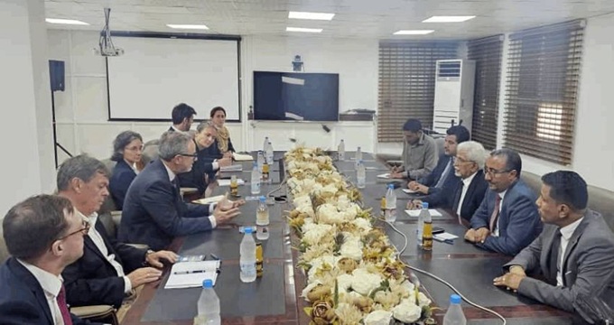 مباحثات يمنية أوروبية حول جهود إعادة تأهيل البنوك وتعزيز العلاقات المصرفية الخارجية